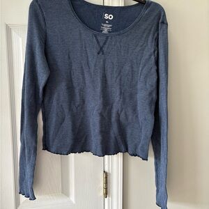 Girls navy blue long sleeve top